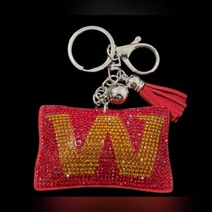 Washington Commanders Bag Charm Keychain with Tassel